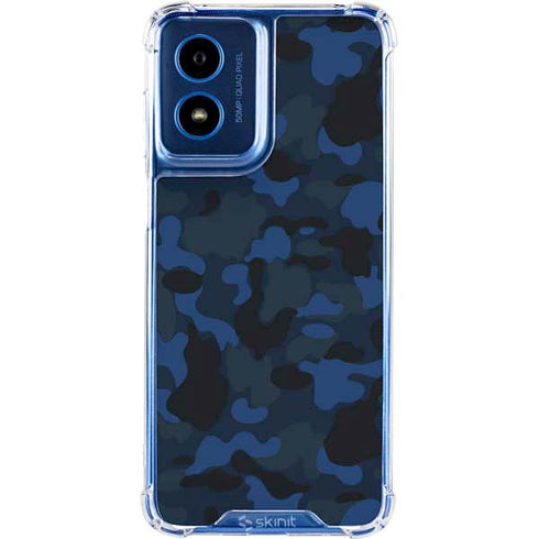 Blue Street Camo Moto G 5G (2024) Clear Case